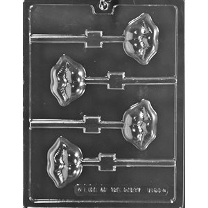 Luscious Lips Lollipop Chocolate Candy Mold