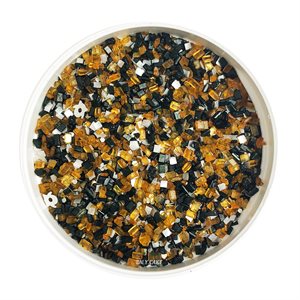 Black & Orange Ghost Glittery Sugar 3 Ounces