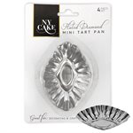 Mini Fluted Diamond Tart Pan Set of 4