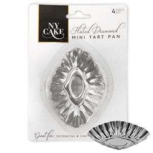 Mini Fluted Diamond Tart Pan Set of 4