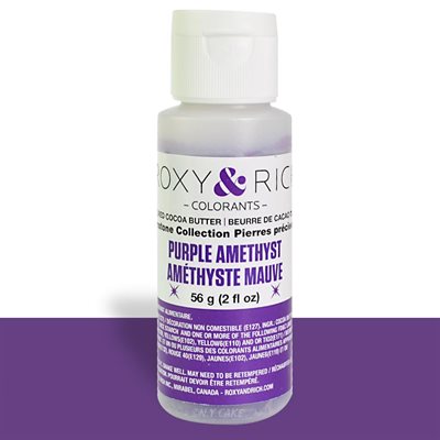 Purple Amethyst Gemstone Cocoa Butter By Roxy Rich 2 Ounce