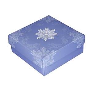 Snowflake Chocolate Box 8 Ounce-Pack of 5