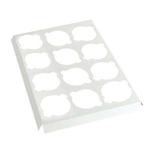 White Cupcake Insert - Holds 12 Standard Cupcakes - 1 PC