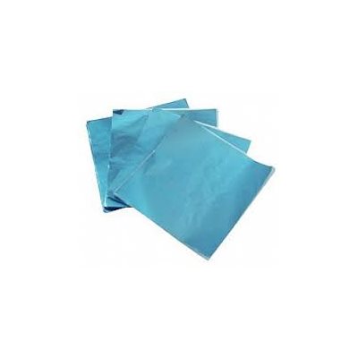 Light Blue Foil Square 4 Inch x 4 Inch