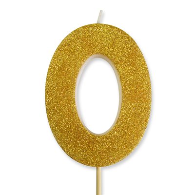 gold glitter number candle zoom move press nycake