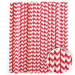 Red Chevron Cake Pop Sticks- 6 Inch -Pack of 25