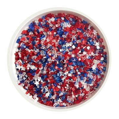 Patriotic Glittery Sugar 3 Ounces