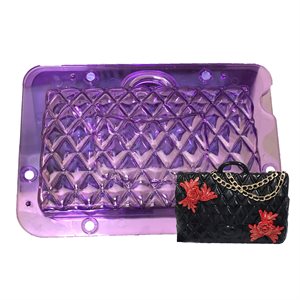 3D Quilted Designer Purse Handbag Polycarbonate Chocolate Mold