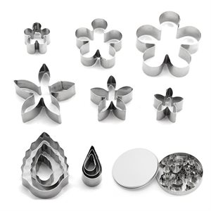 Stainless Steel Flower & Petal Set of 12