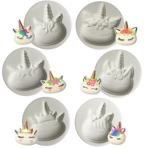 Unicorn Silicone Mold Set of 6 